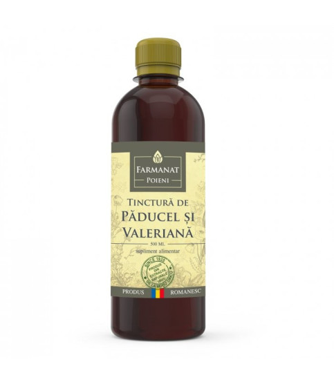 Tinctură de Păducel si Valeriană pentru inimă și sistemul nervos 500ml