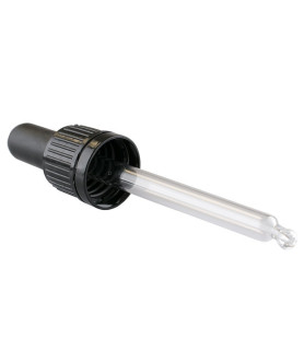 Capac cu pipetă de sticlă. DIN18. pentru sticle de 50 ml
