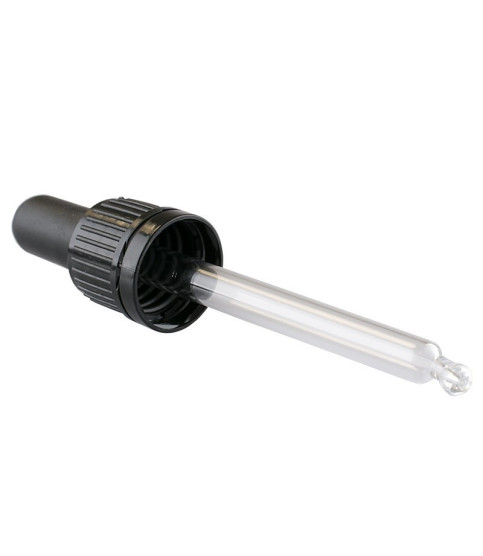 Capac cu pipetă de sticlă. DIN18. pentru sticle de 50 ml