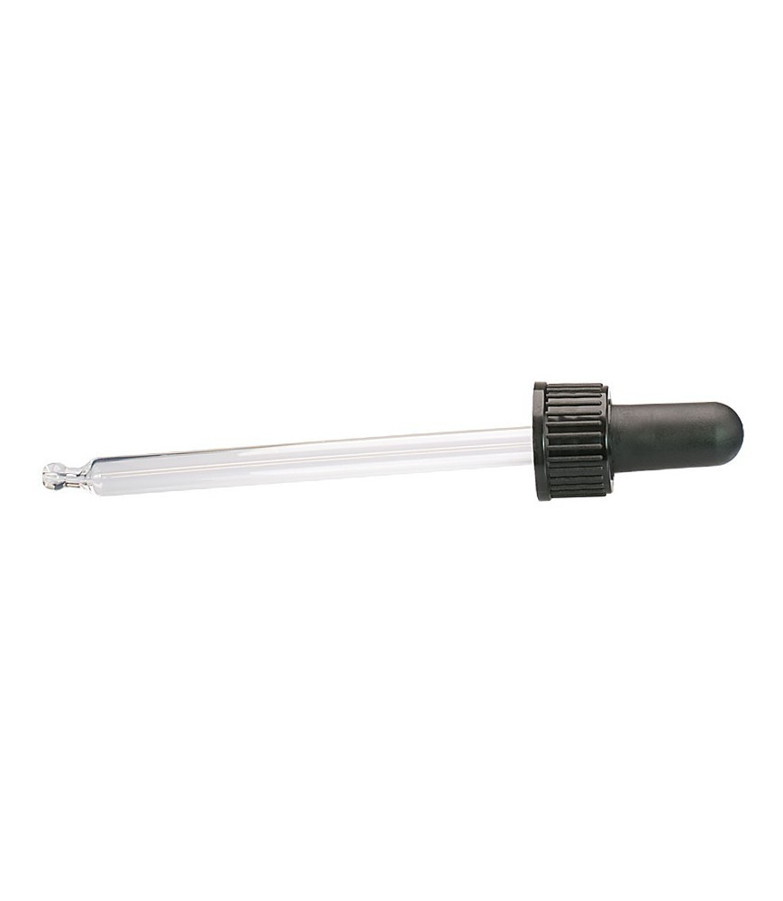 Capac cu pipetă de sticlă. DIN18. pentru sticle de 100 ml
