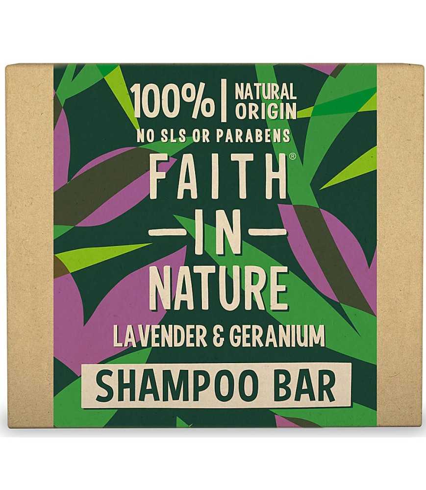 Sampon natural solid. cu lavanda si muscata. pentru toate tipurile de par. Faith in Nature. 85 gr