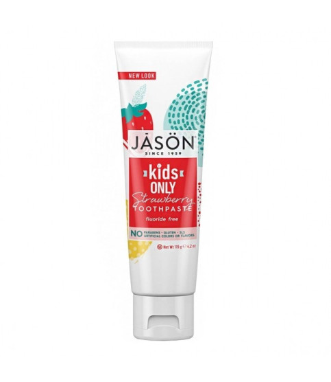 Pasta naturala de dinti cu capsuni pt copii Jason, 119g