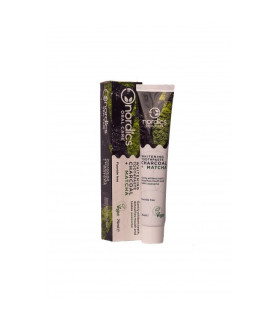 Pasta neagra de dinti cu carbune activ si ceai verde Matcha, pt. albirea dintilor, Nordics, 75 g