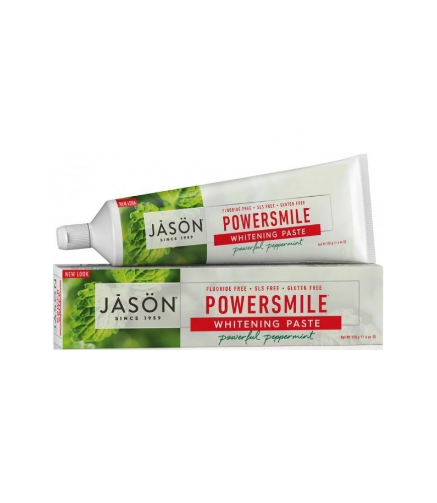 Pasta de dinti Power Smile, fara fluor, pt. albirea dintilor, 170 g. Jason