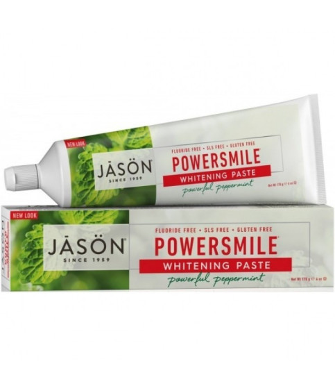 Pasta de dinti Power Smile, fara fluor, pt. albirea dintilor, 170 g. Jason