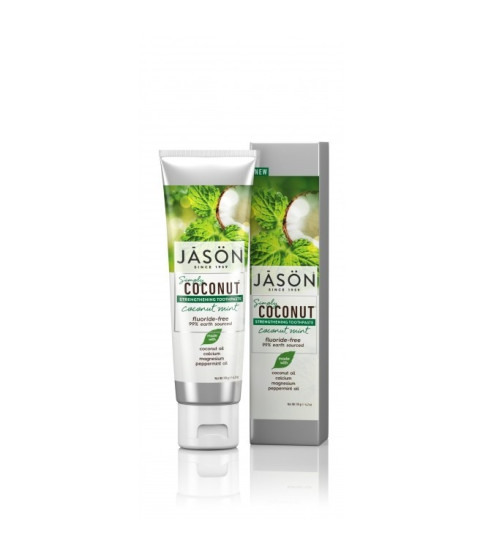 Pasta de dinti cu cocos si menta pentru intarirea dintilor, 119 g, Jason