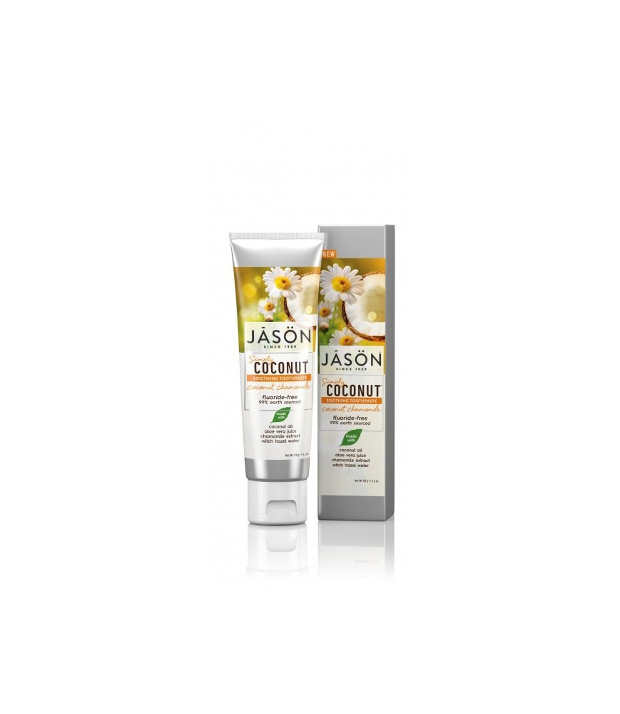 Pasta de dinti sensibili, cu cocos si musetel, 119 g, Jason