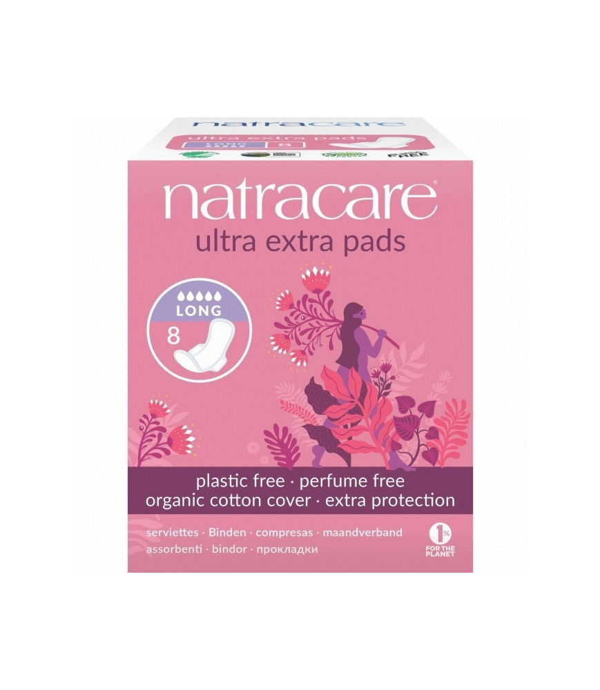 Absorbante Ultra Extra de noapte (5 picaturi) - lung, Natracare