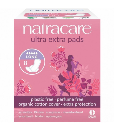 Absorbante Ultra Extra de noapte (5 picaturi) - lung, Natracare