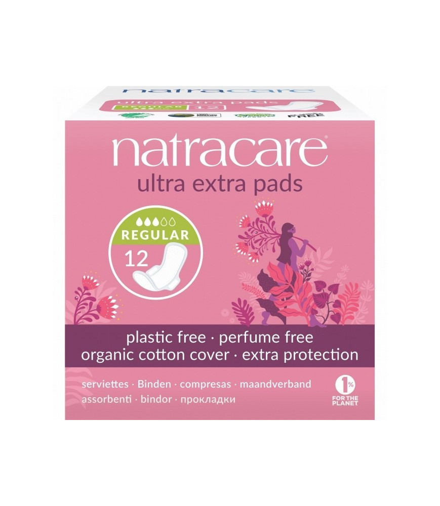 Absorbante Ultra Extra de noapte (3 picaturi) - normal, Natracare
