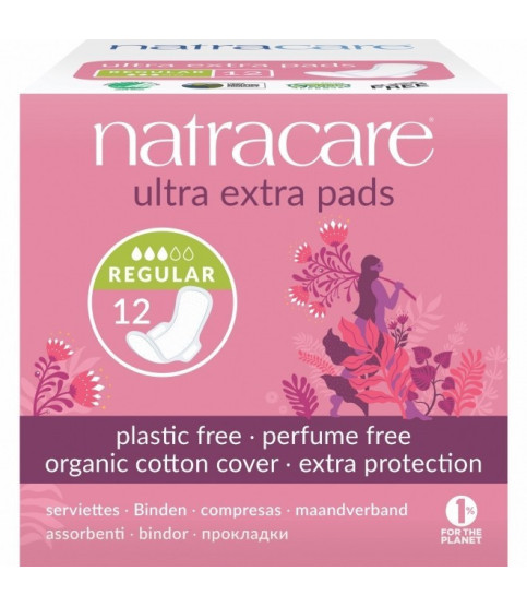 Absorbante Ultra Extra de noapte (3 picaturi) - normal, Natracare