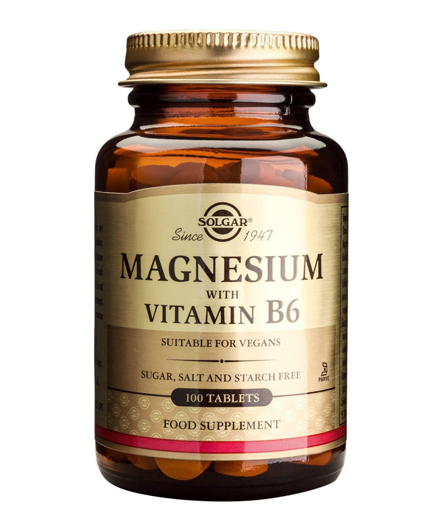 SOLGAR MAGNESIUM + B6 100 TABLETE