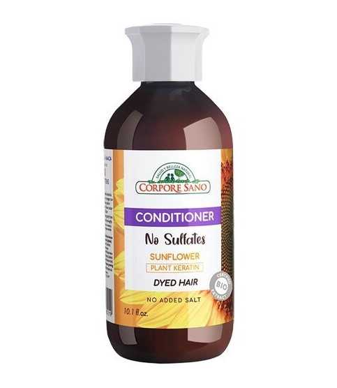 Balsam de par fara sulfati cu floarea soarelui si cheratina din plante, pt par vopsit, Corpore Sano, 300 ml