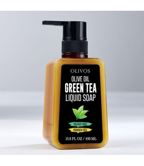 Sapun lichid calmant cu ulei de masline si ceai verde, Olivos, 450 ml