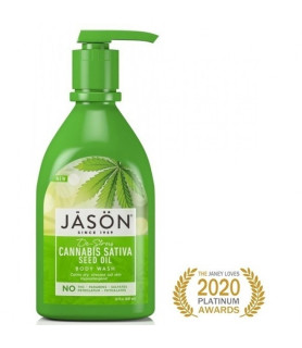 Gel de dus hipoalergenic, relaxant cu ulei din seminte de Cannabis, Jason, 887 ml