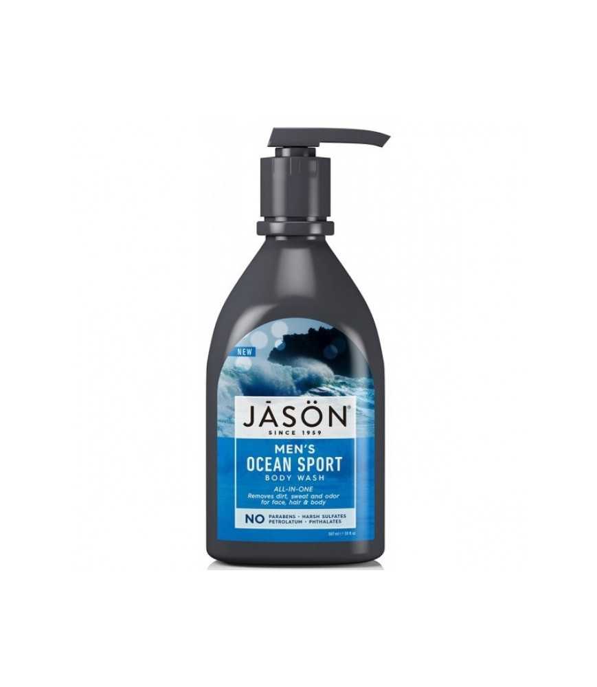 Sampon si gel de dus All-in-One, Jason, Ocean Sport, pt barbati, 887 ml