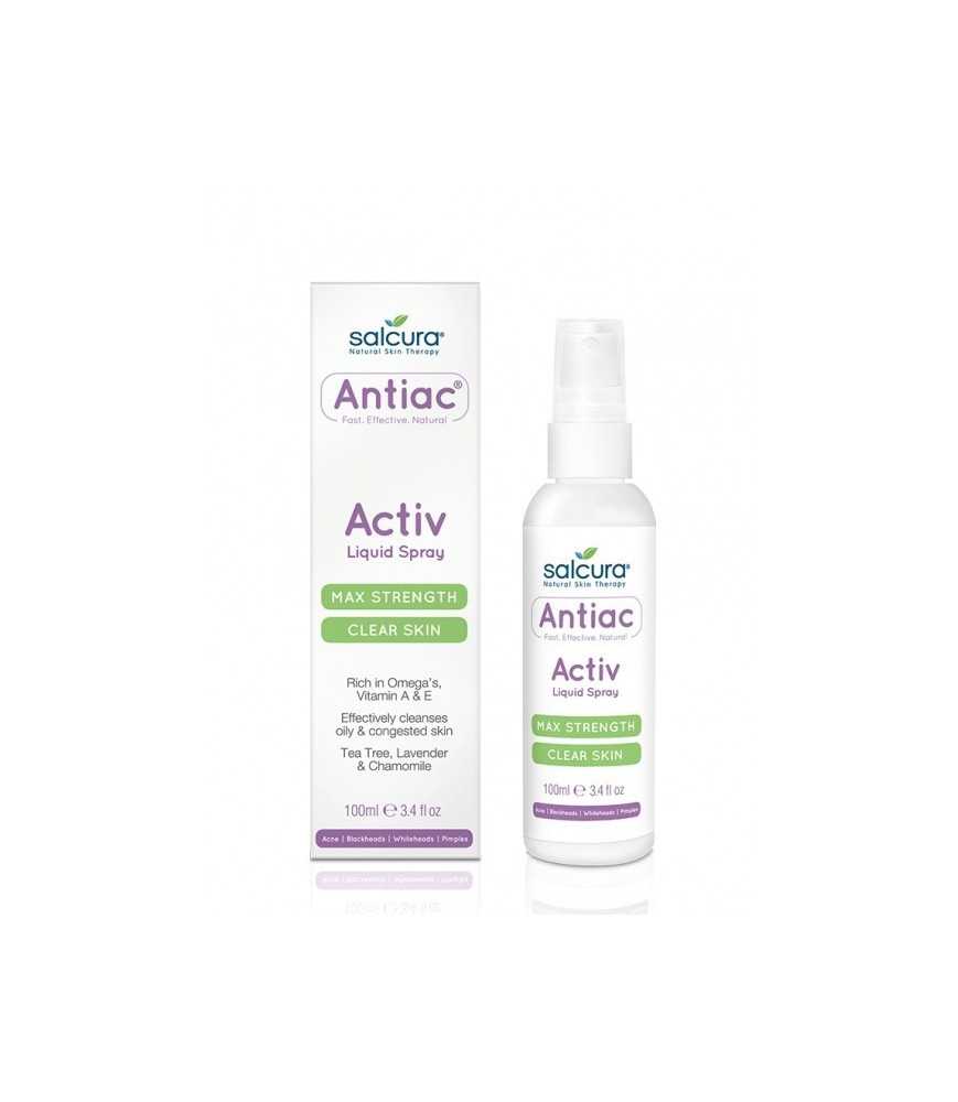 Spray Antiac, fata si corp, pt. curatarea pielii congestionate cu acnee, Omega, vitamina A, E, Salcura, 100 ml