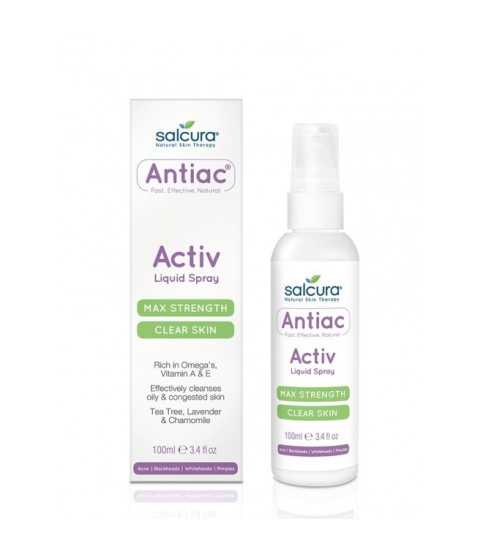 Spray Antiac, fata si corp, pt. curatarea pielii congestionate cu acnee, Omega, vitamina A, E, Salcura, 100 ml