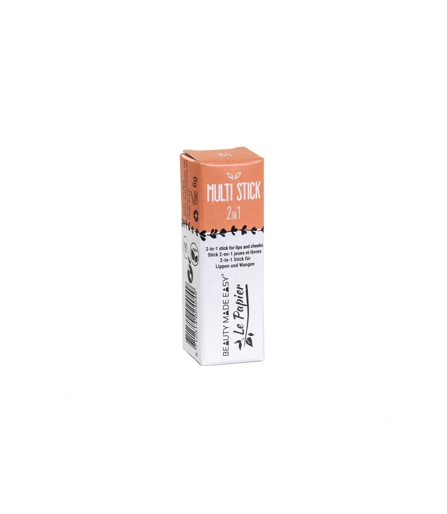 Stick 2 in 1 pentru buze si obraji, 04 Orange, Beauty Made Easy, 6 g