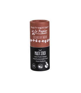 Stick 2 in 1 pentru buze si obraji, 02 Brown, Beauty Made Easy, 6 g