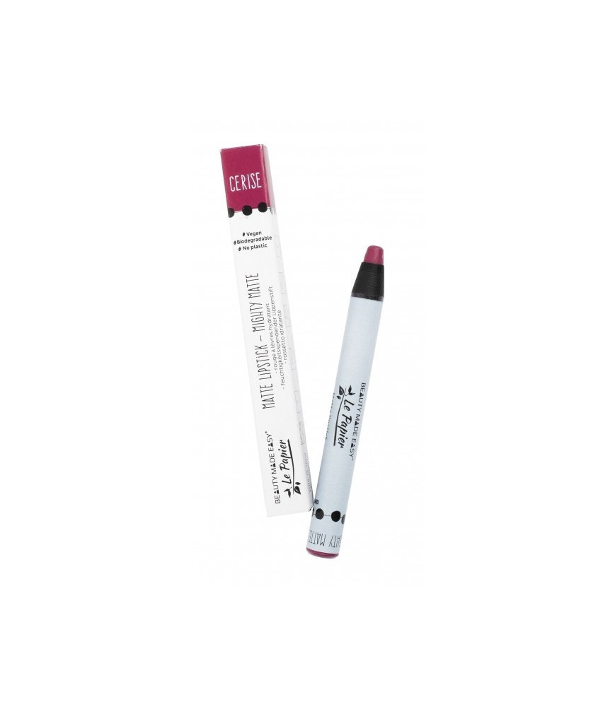 Creion - ruj hidratant mat, CERISE, zero plastic, Beauty Made Easy, 6 g