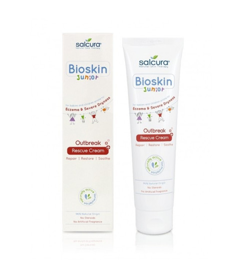 Crema Bioskin Junior reparatoare si calmanta, pt. bebelusi si copii, piele uscata cu eczeme, Salcura, 150 ml