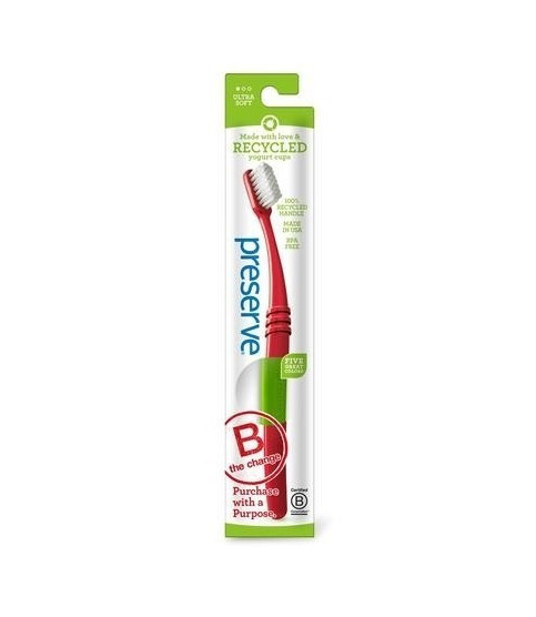 Periuta naturala de dinti, pt.8+ ani si adulti,Medium, Preserve, Galben