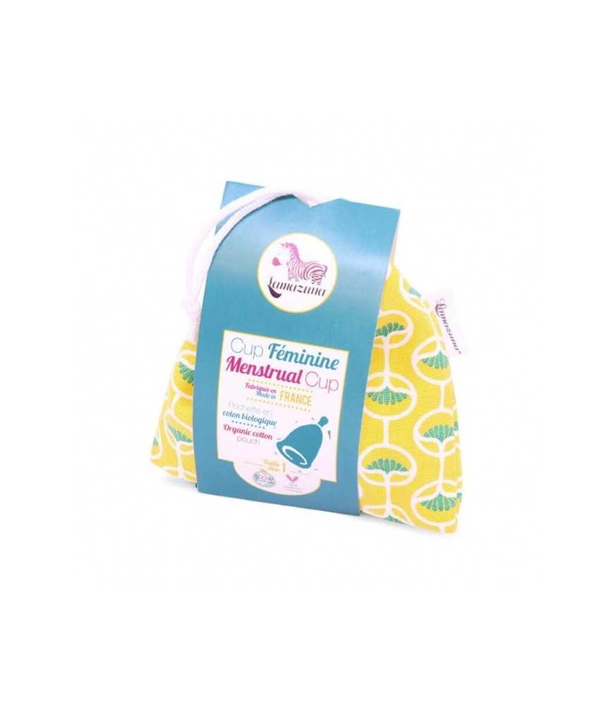 Cupa Menstruala - marime 1 - zero waste, set cupa si saculet din bumbac organic, Lamazuna