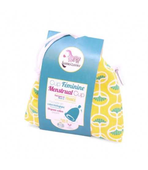 Cupa Menstruala - marime 1 - zero waste, set cupa si saculet din bumbac organic, Lamazuna