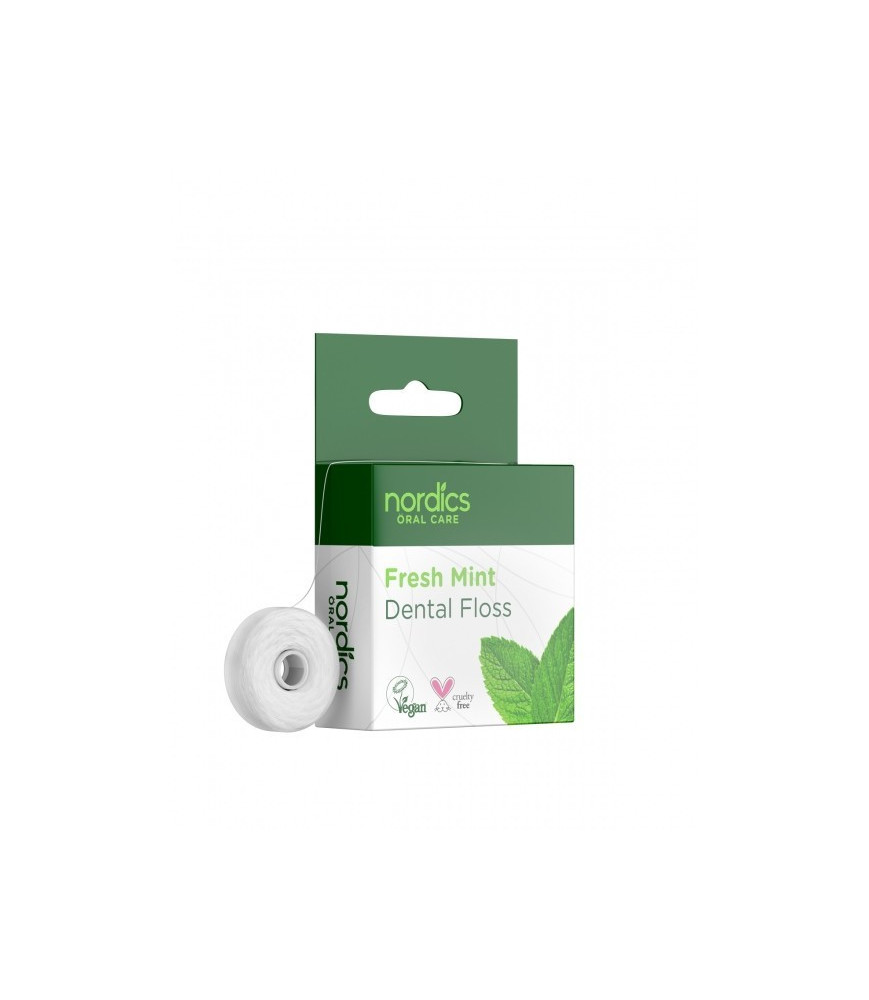 Ata dentara naturala, cu aroma de menta, Nordics, 50 m