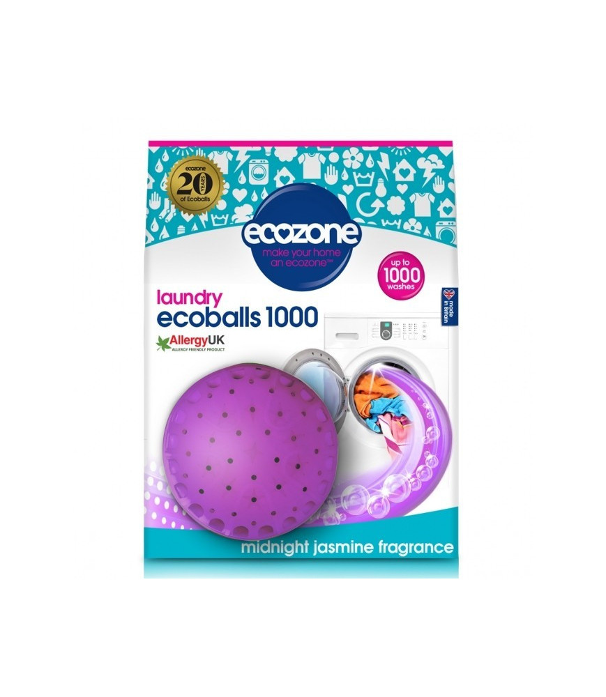 Ecoballs - Bile eco pt.spalarea rufelor, cu parfum de iasomie, Ecozone, 1000 spalari