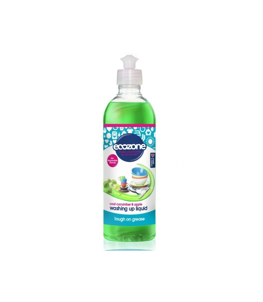 Solutie concentrata pt spalat vase, cu castravete si mar pt spalat vase, Ecozone, 500 ml