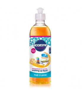 Solutie concentrata pt spalat vase, cu floare de portocal si nuca de cocos, Ecozone, 500 ml