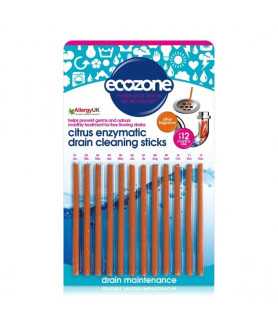 Stick pentru desfundarea tevilor si eliminarea mirosului neplacut, cu citrice, Ecozone, 12 buc