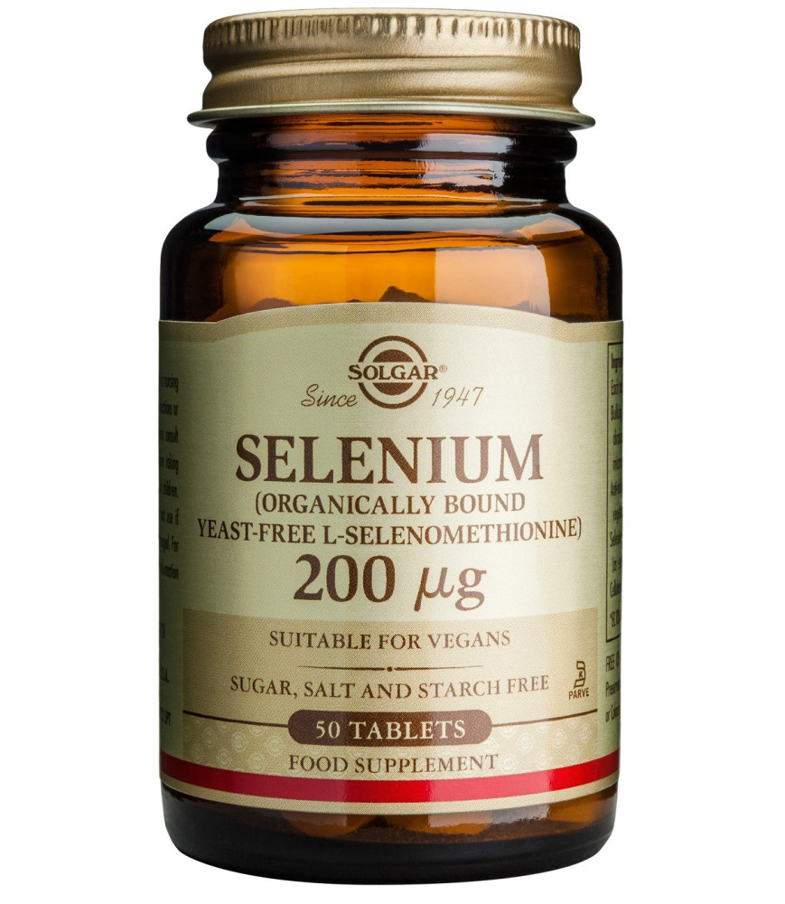 Seleniu (sub formă de L-selenometionină) 200µg 50 tablete
