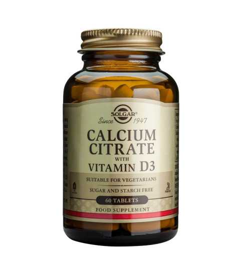 Citrat de calciu 250 mg cu vitamina D3 60 tablete