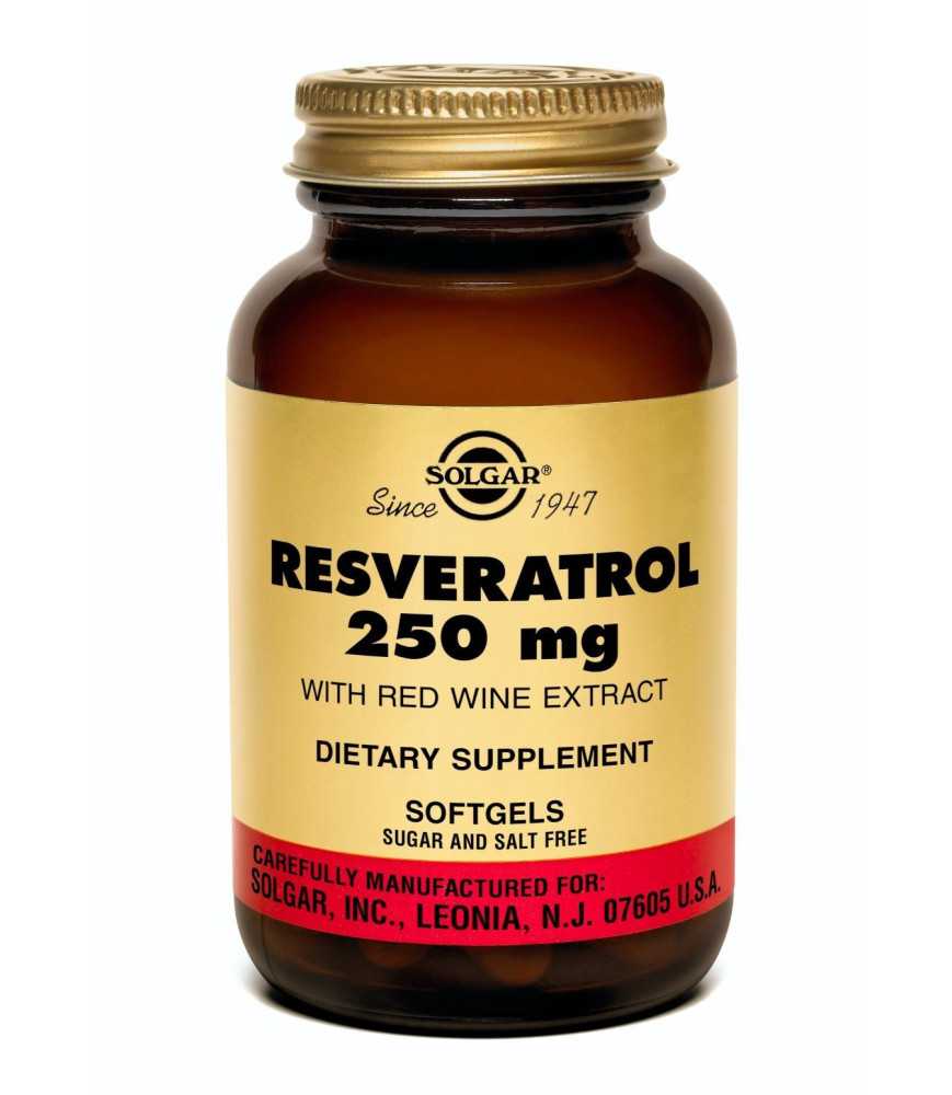Resveratrol 250 mg cu extract de vin roșu - 30 capsule moi