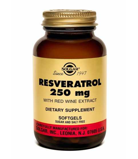 Resveratrol 250 mg cu extract de vin roșu - 30 capsule moi