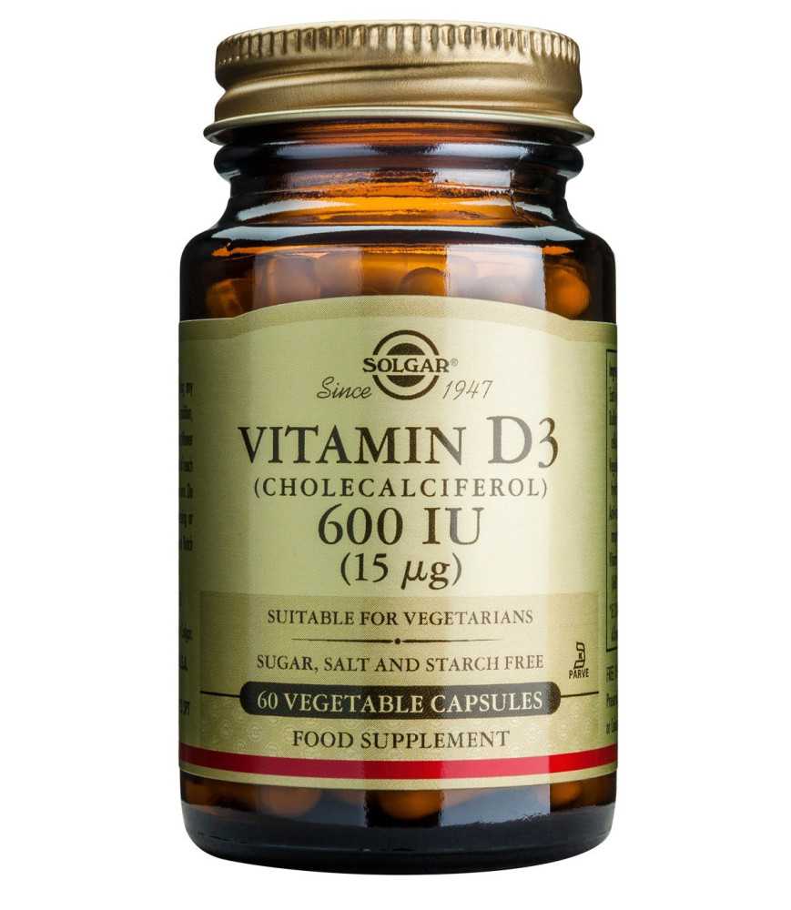 Vitamina D3 600ui - 60 capsule vegetale - BIOREMEDY.RO