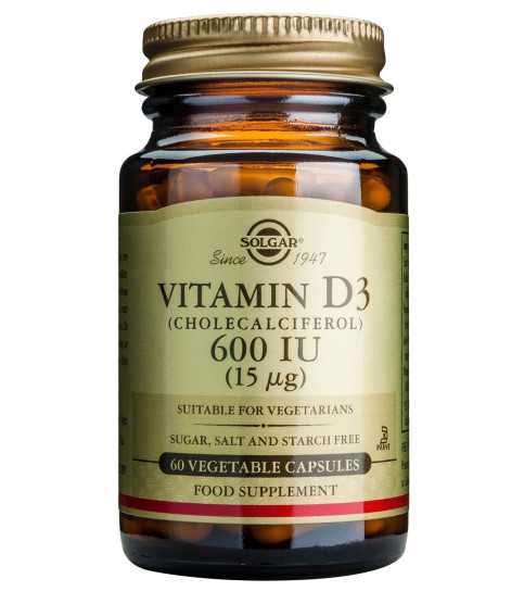 Vitamina D3 600ui - 60 capsule vegetale - BIOREMEDY.RO