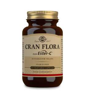 Cran Flora cu extract de merișoare, L-Acidophilus plus Ester-C 60 capsule vegetale