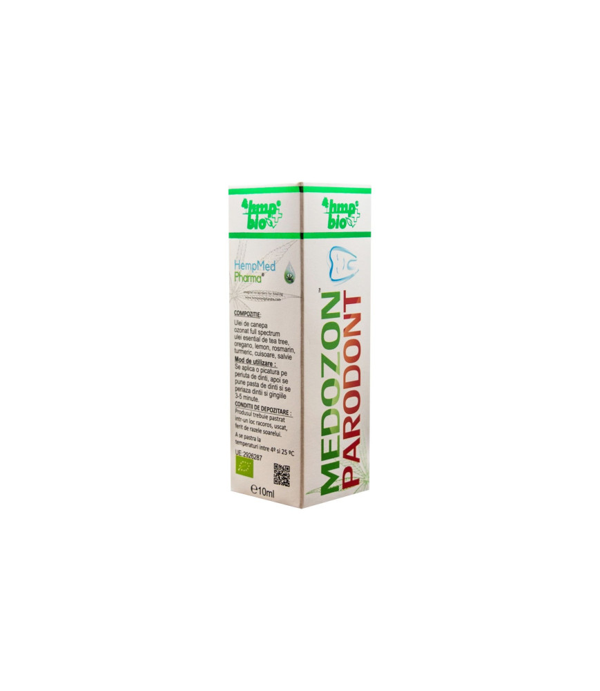 Medozon Parodont ulei de canepa ozonat, 10 ml, HempMed