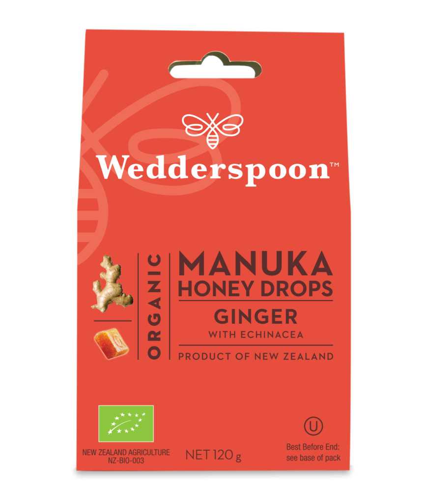 WEDDERSPOON BOMBOANE (DROPSURI) CU MIERE DE MANUKA, GHIMBIR SI ECHINACEA 120G