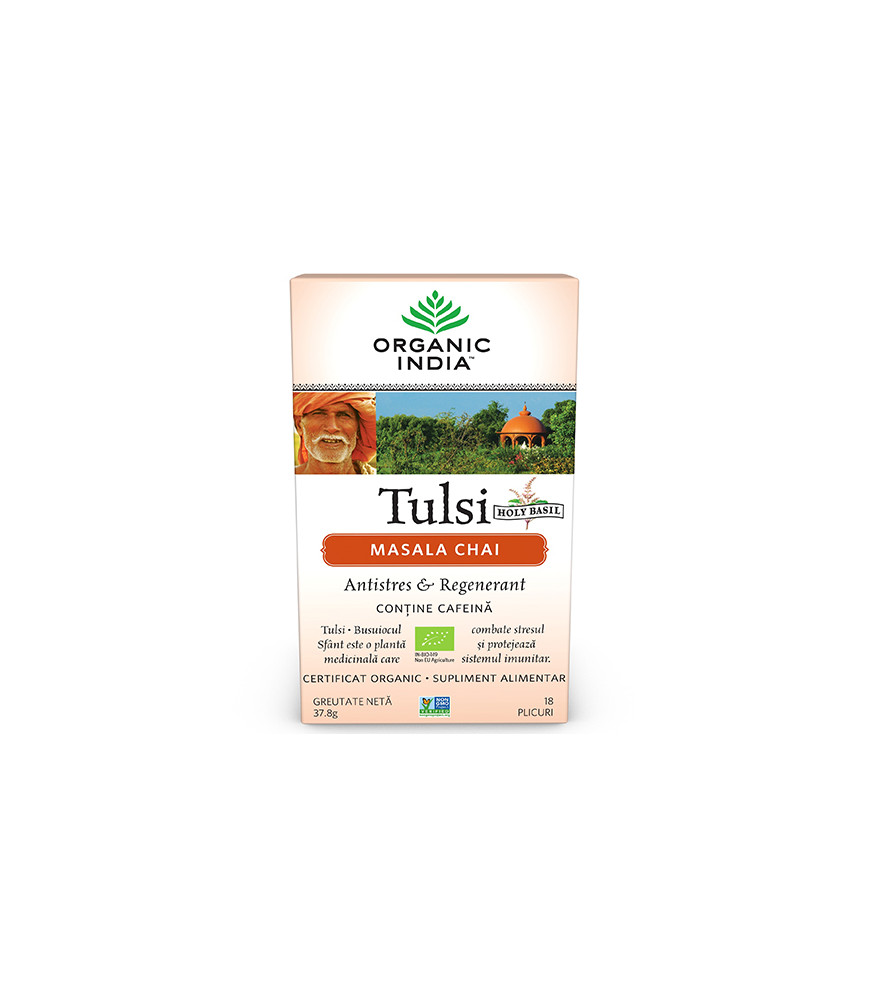 Tulsi (Busuioc Sfant) Masala Chai | Relaxant & Regenerant, plicuri