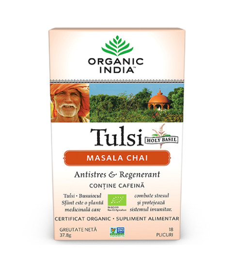 Tulsi (Busuioc Sfant) Masala Chai | Relaxant & Regenerant, plicuri