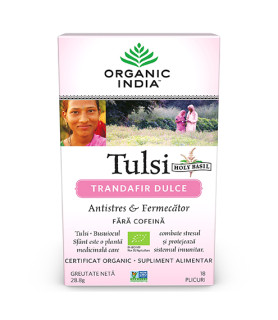 Ceai Tulsi (Busuioc Sfant) Trandafir Dulce | Antistres & Fermecator, plicuri