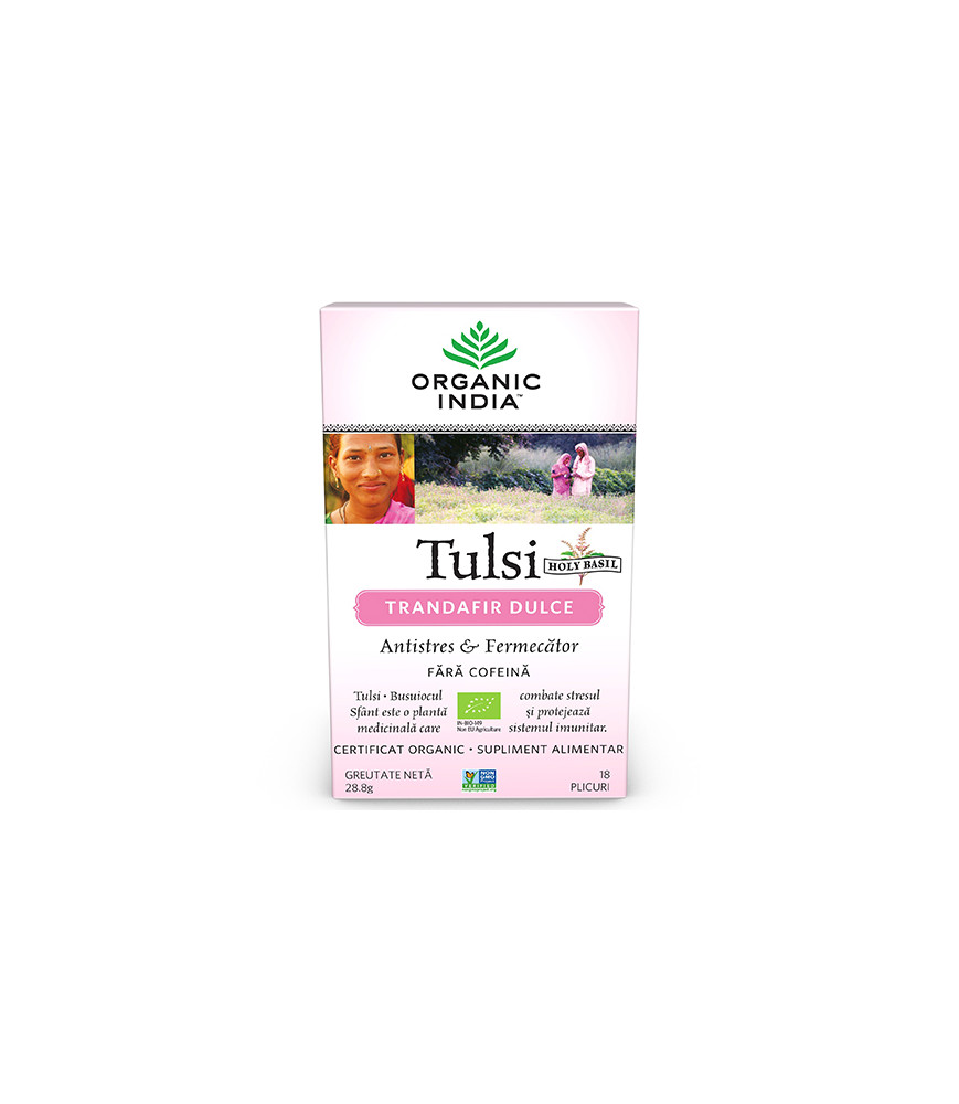 Ceai Tulsi (Busuioc Sfant) Trandafir Dulce | Antistres & Fermecator, plicuri